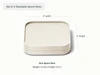 Caraway Cream two stackable spoon rests shown with component labels.