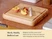 Caraway maple square butcher block holding sliced apple and a paring knife.