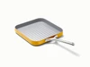 Caraway ceramic square grill pan in Marigold.