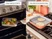 Caraway square grill pan used in an oven and for warming flatbreads on a stovetop.
