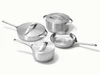 Caraway stainless steel cookware set.