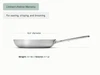 Caraway stainless steel fry pan dimensions. diameter: 10.5 in; capacity: 2.7 qt.