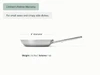 Caraway stainless steel mini fry pan dimensions. diameter: 8 in; capacity: 1 qt.