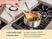 Hand stirring vegetable soup in a stainless steel mini sauce pan.