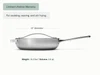 Caraway stainless steel sauté pan dimensions. diameter: 12 in; capacity: 4.5 qt.