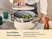 Hand lifting a Cream lid from a steamer of Brussels sprouts nested in a Dutch oven.